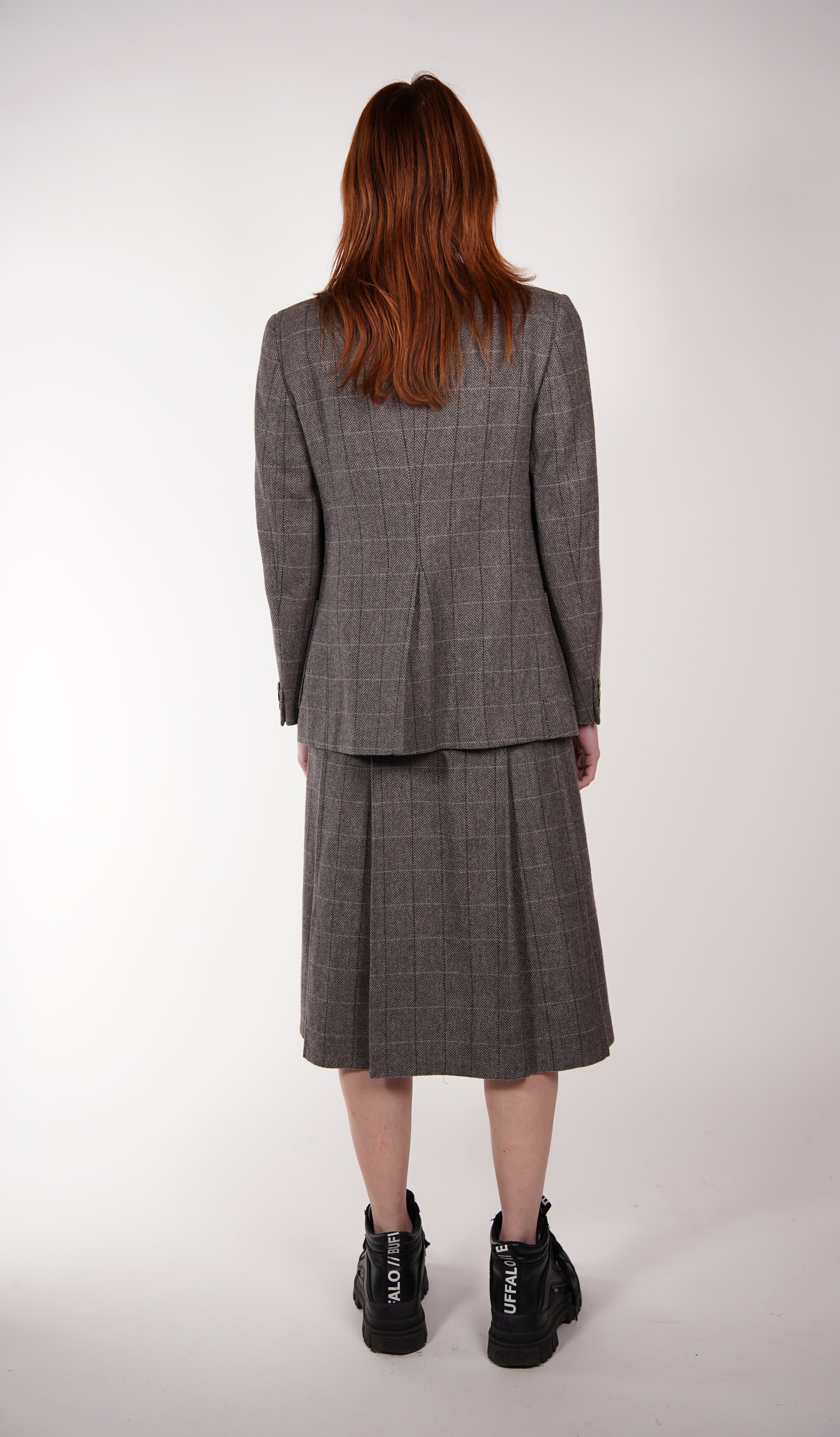 Burberry Blue Check Wool Two-Piece Set — Check It Vintage